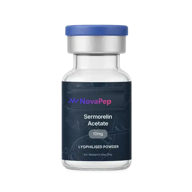 Sermorelin Acetate 10mg lyophilised peptide vial
